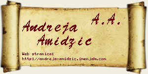 Andreja Amidžić vizit kartica